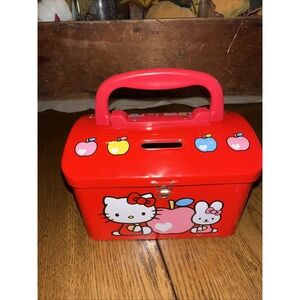Vintage Sanrio Hello Kitty Apple 2003 Tin With Handle